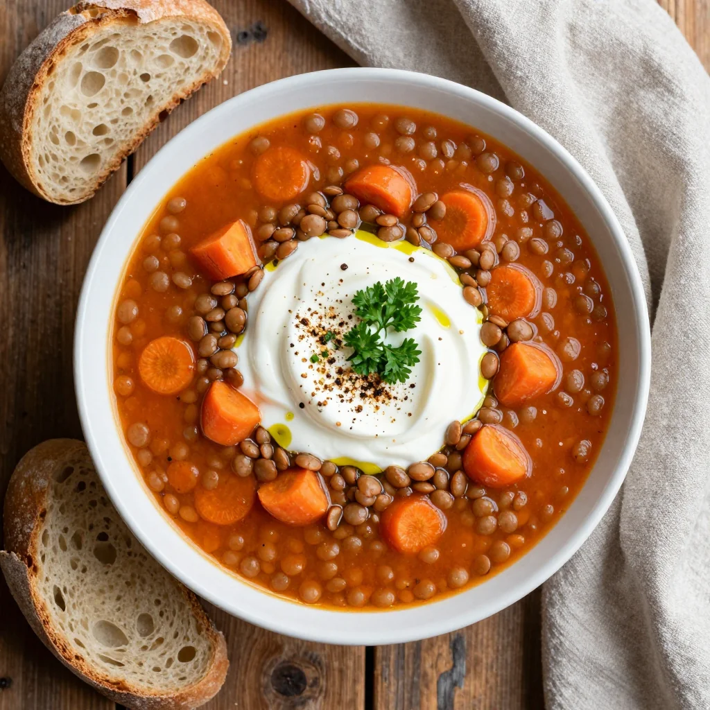 cozy one pot lentil and carrot soup for winter family suppers