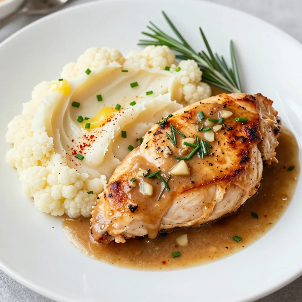 Creamy Chicken and Cauliflower Mash for a Low Carb Lunch