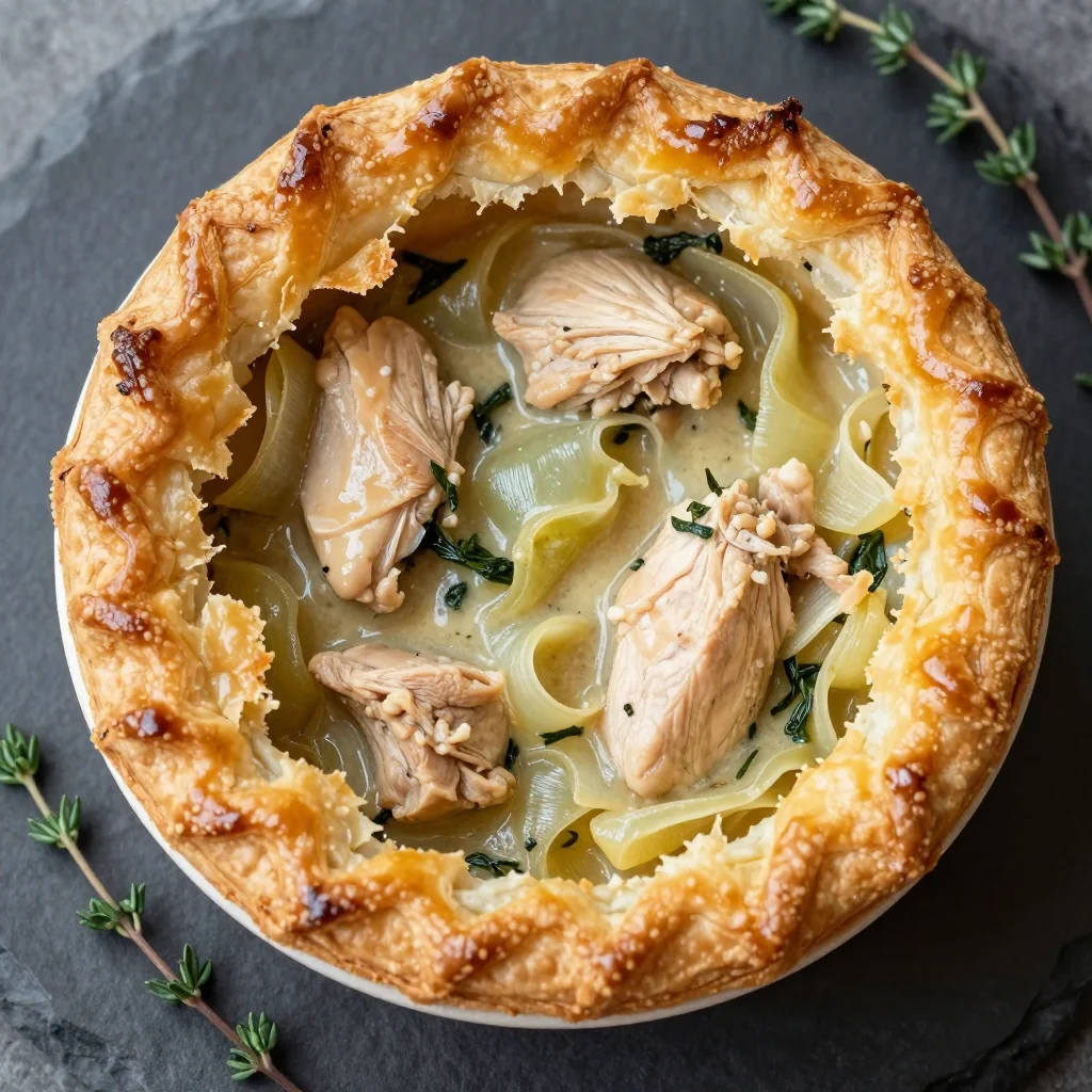 Creamy Chicken And Leek Pie Healthy Crust
