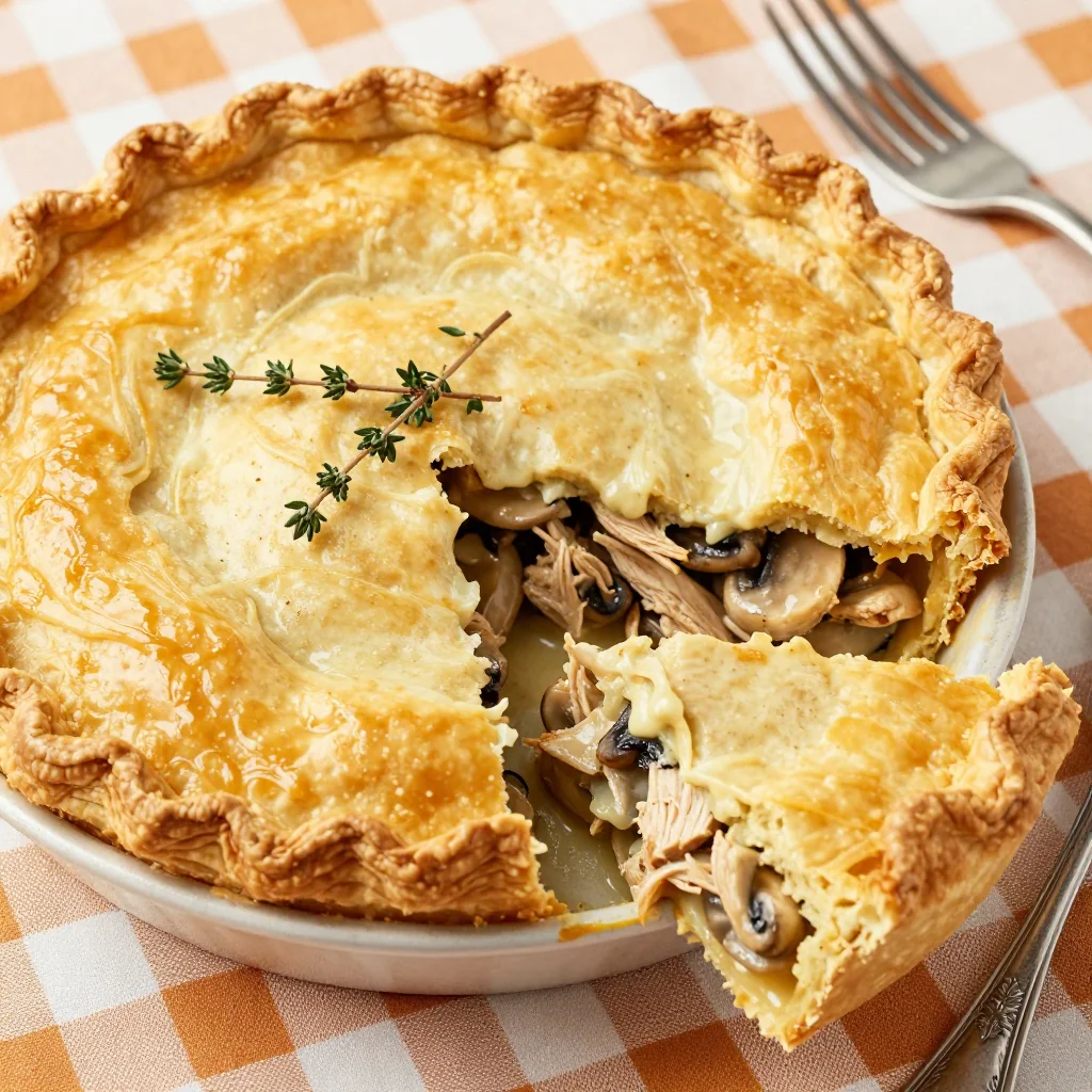 Creamy Chicken and Mushroom Pie for a Comfort Lunch