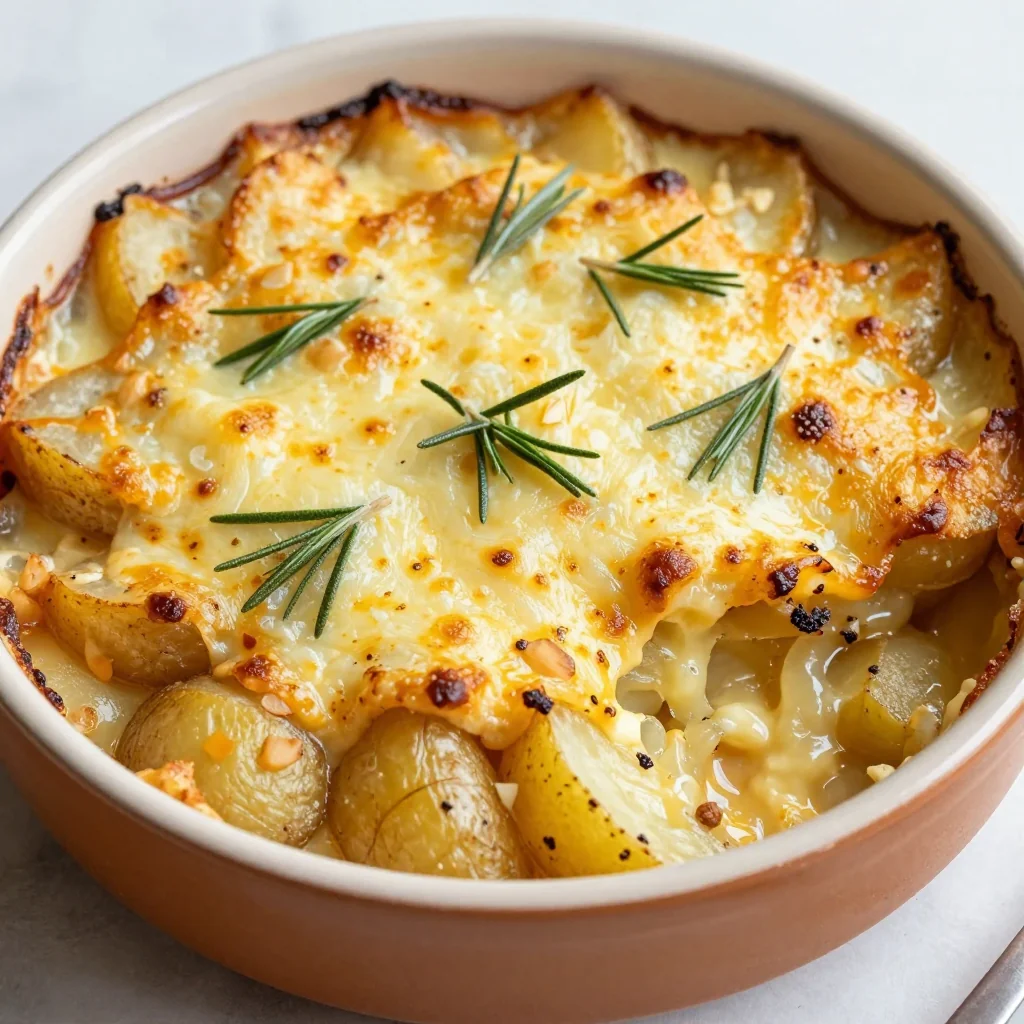 creamy garlic and rosemary potato gratin for comforting family dinners