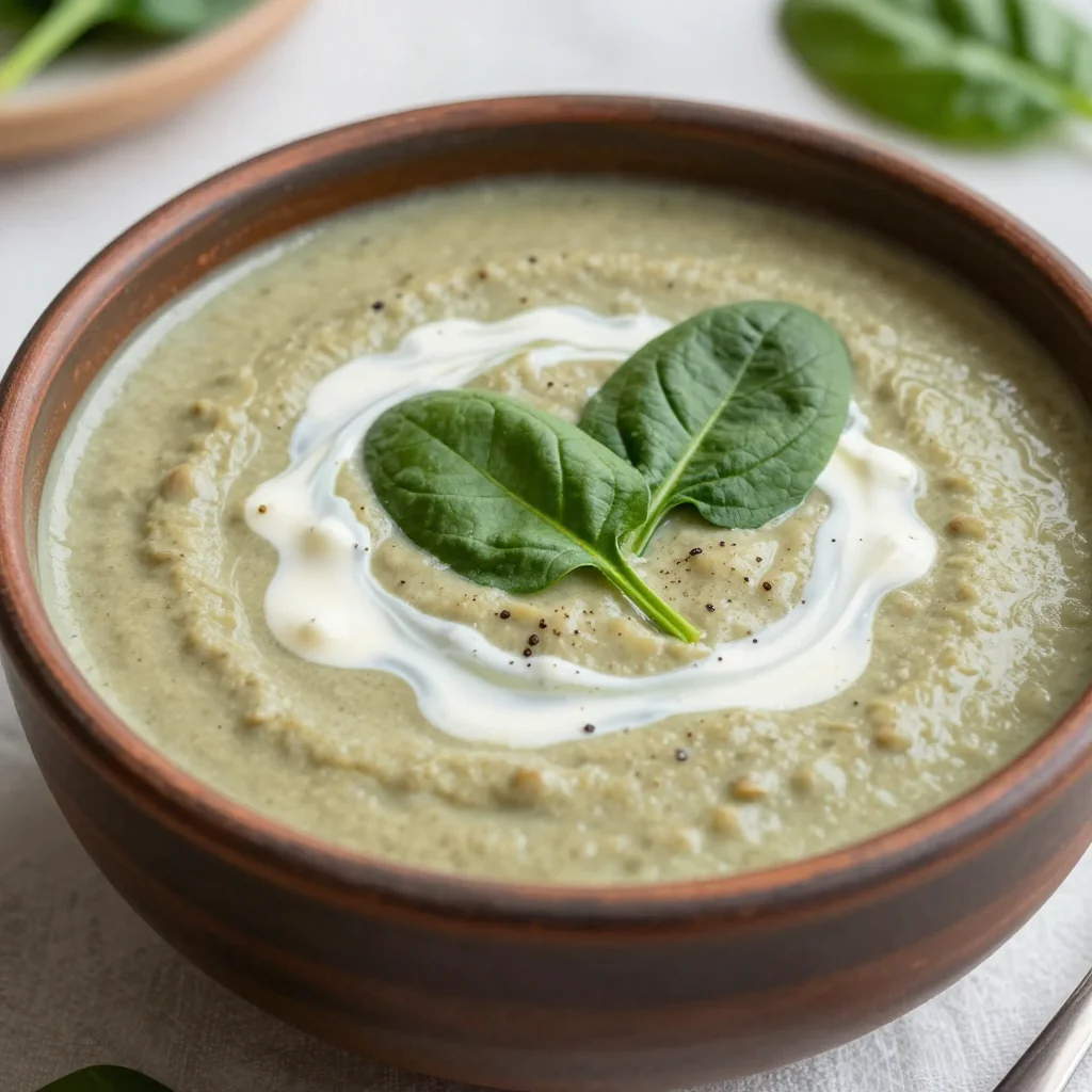 creamy garlic and spinach lentil soup for warm january family meals