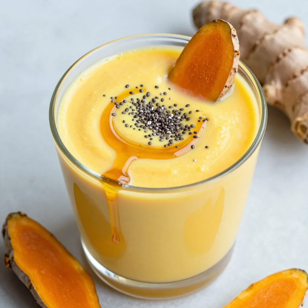 Creamy Ginger Turmeric Smoothie for Immune Support
