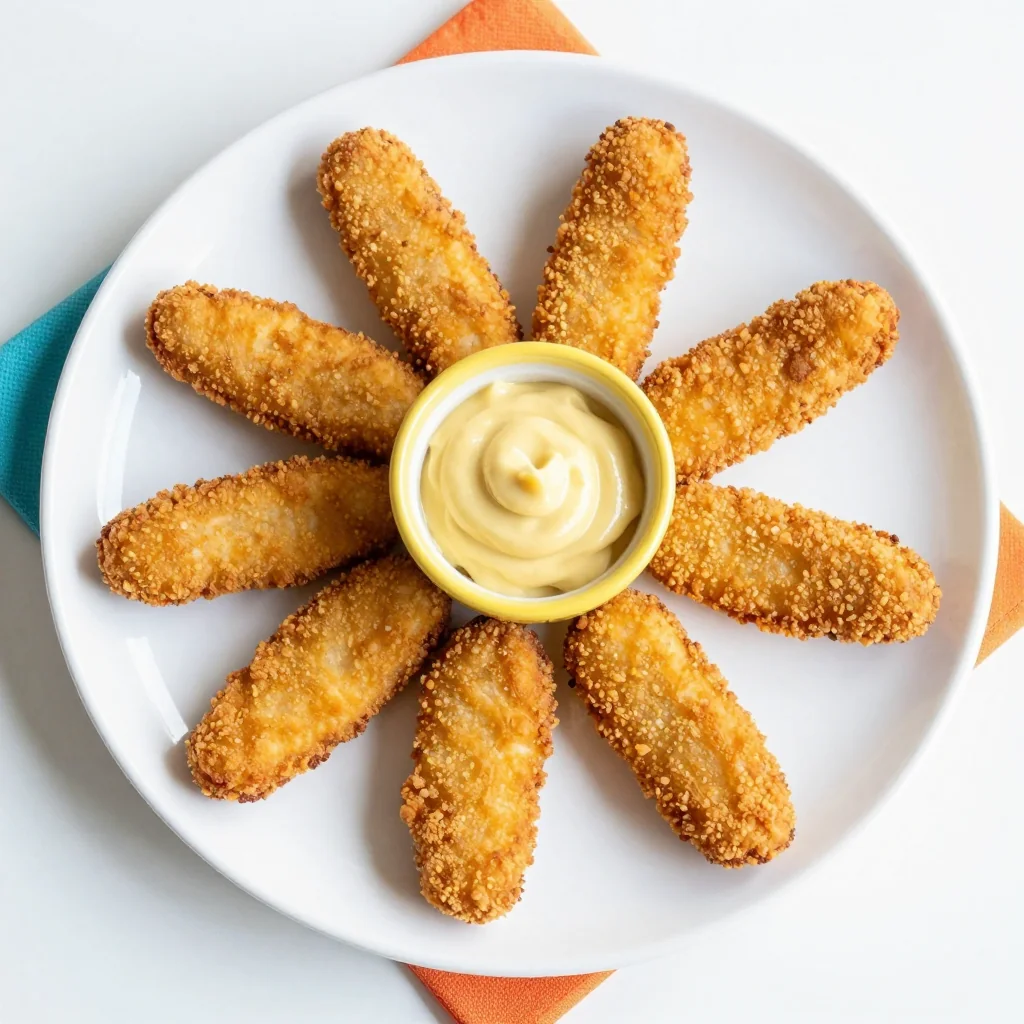 Crispy Chicken Tenders with Honey Mustard for Kids