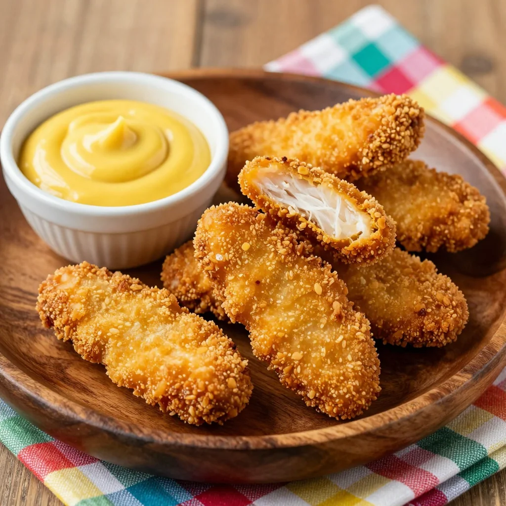 Crispy Chicken Tenders with Honey Mustard for Kids