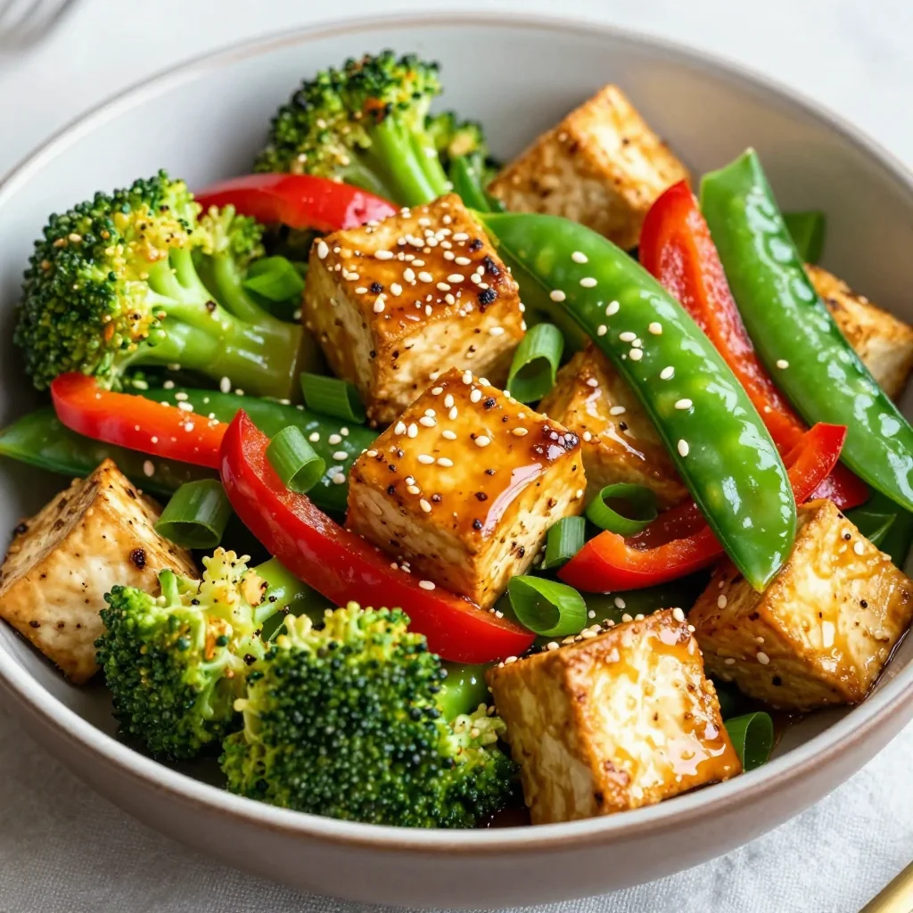 Crispy Keto Tofu Stir Fry for a Plant Based Meal Prep