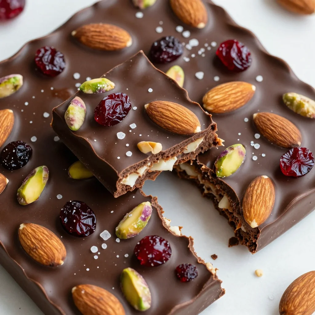 decadent dark chocolate and sea salt bark for edible christmas gifts