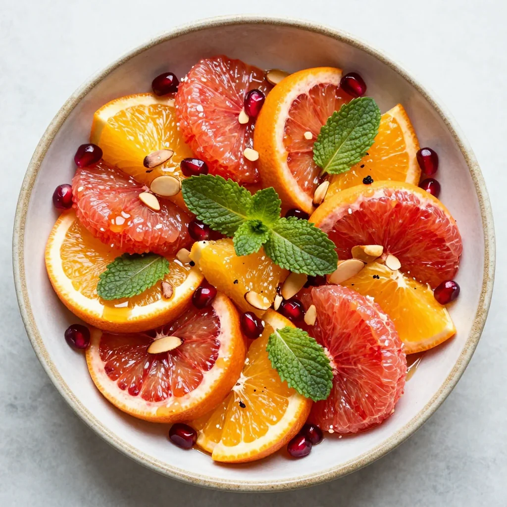 delicious citrus salad with orange and grapefruit for winter wellness