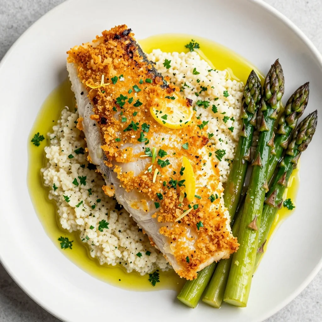 Easy Baked Cod with Lemon and Herb Crust
