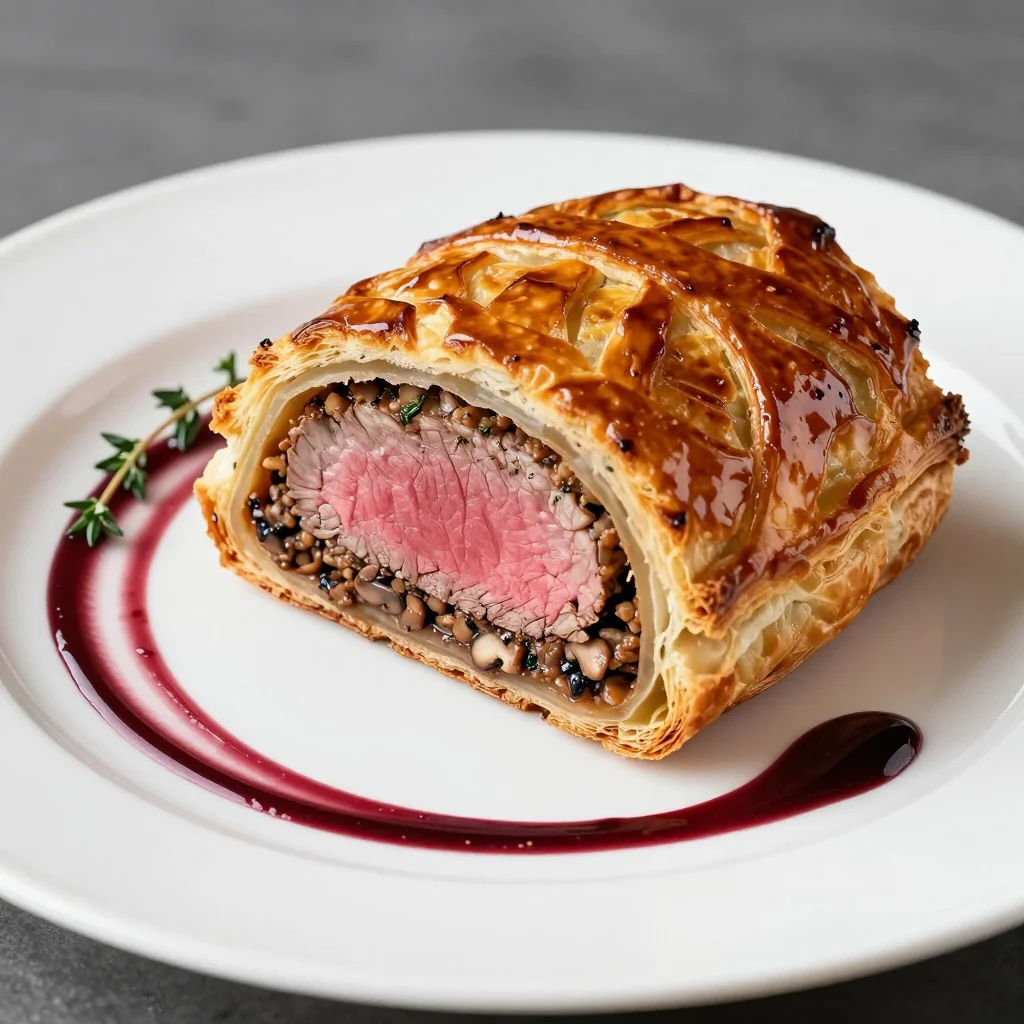 festive beef wellington with mushroom duxelles for special occasion dinners