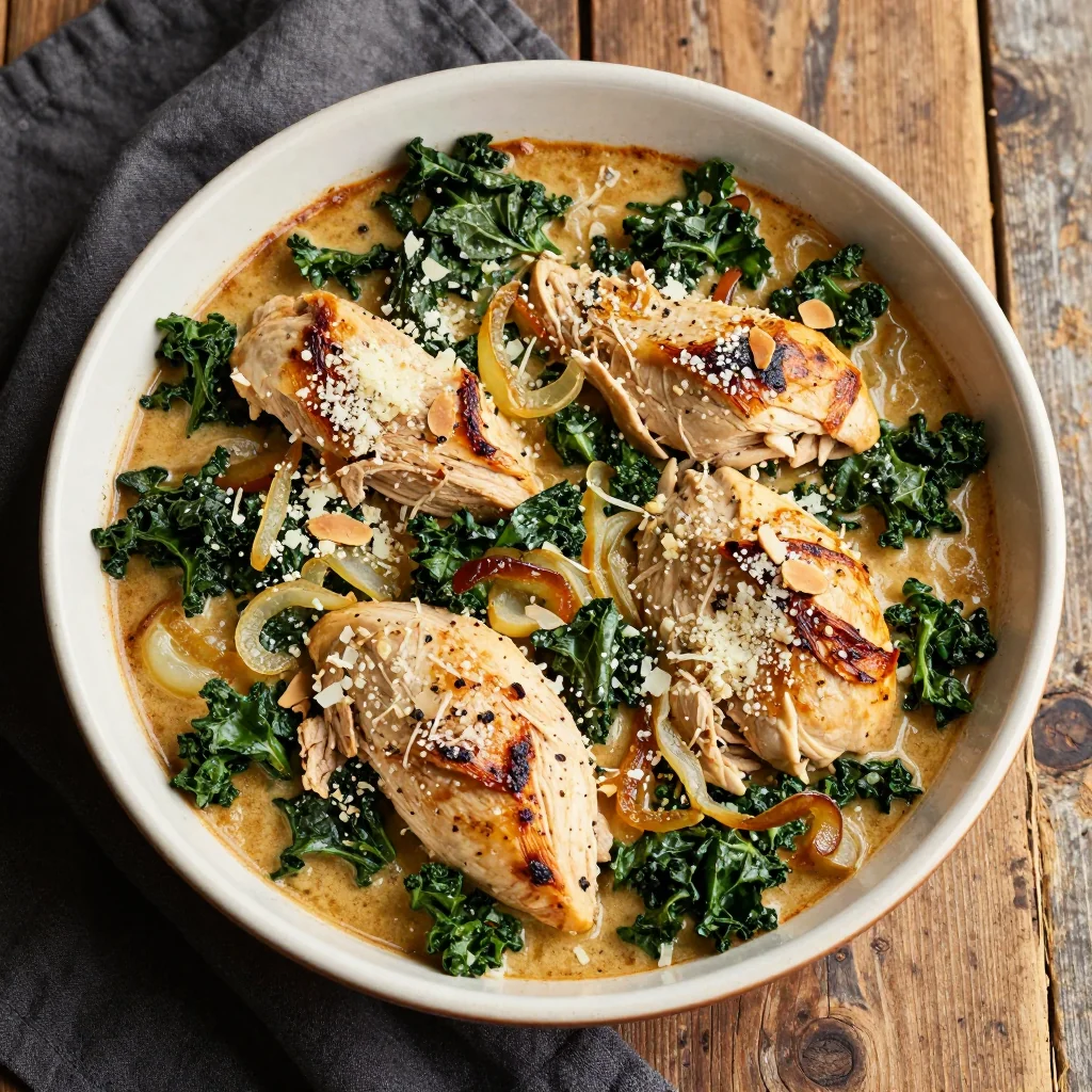 healthy cleaneating chicken and kale casserole for january suppers