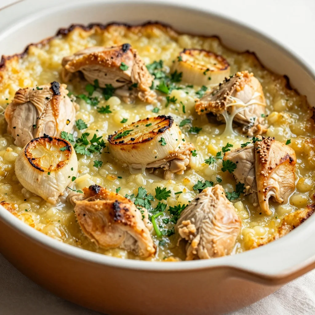 healthy garlic and herb chicken casserole for busy weeknights