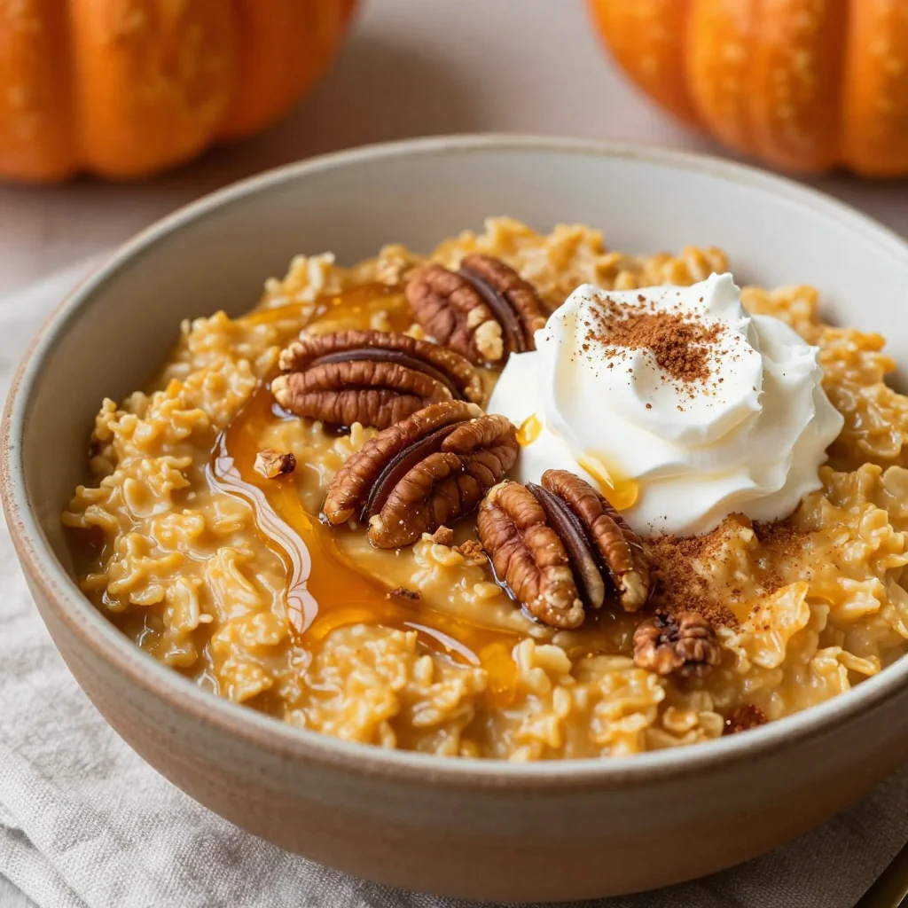 Healthy Pumpkin Spice Oatmeal for a Warm Breakfast