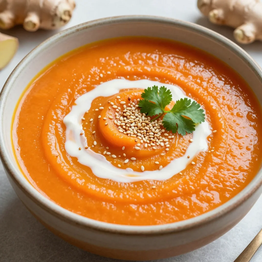 Healthy Spicy Carrot And Ginger Soup For A Light Lunch