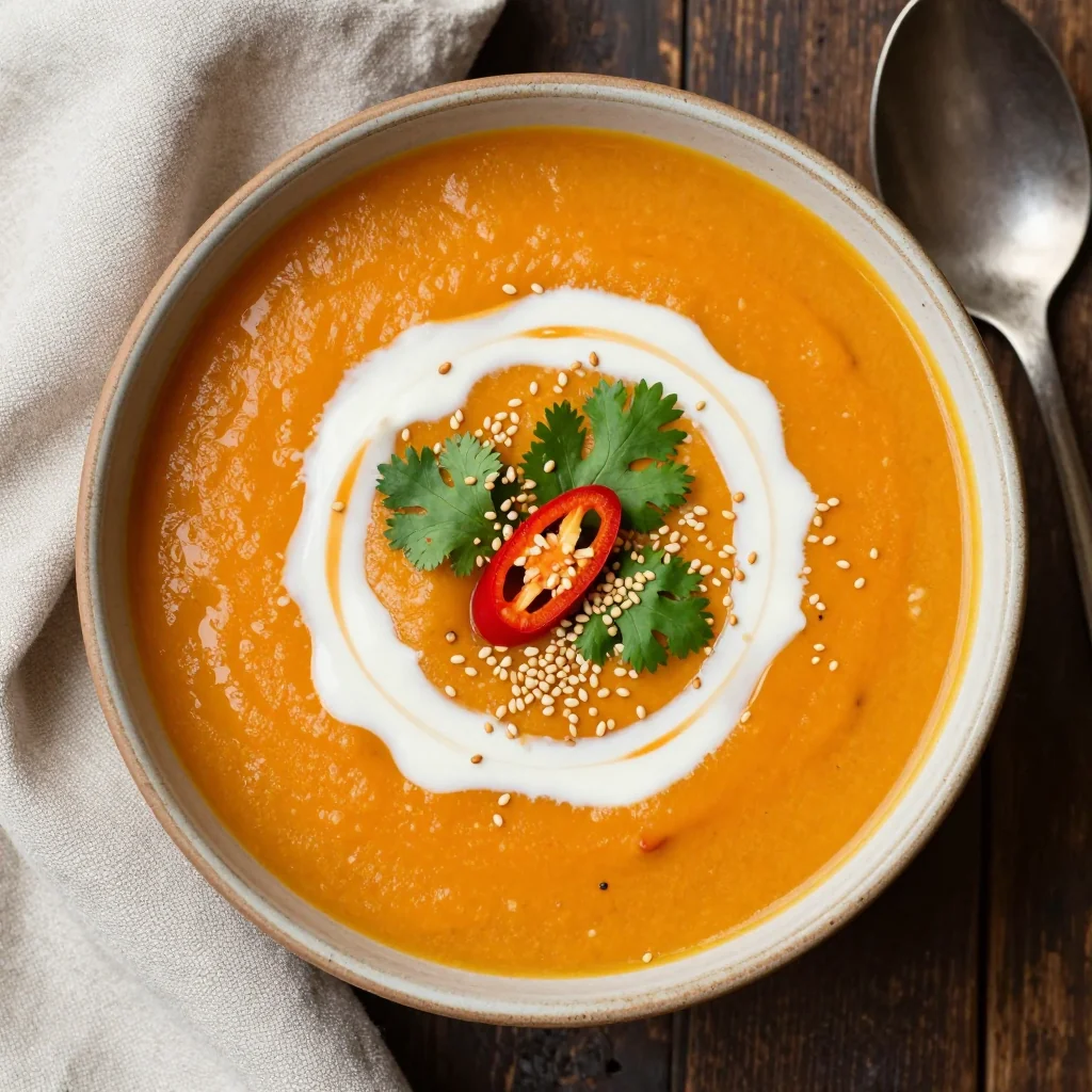 Healthy Spicy Carrot And Ginger Soup For A Light Lunch