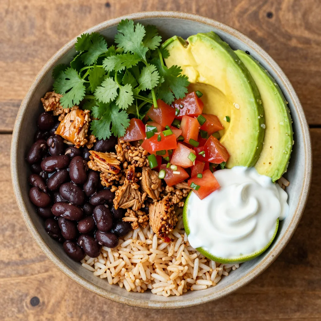 Healthy Turkey And Bean Burrito Bowl Low Cal