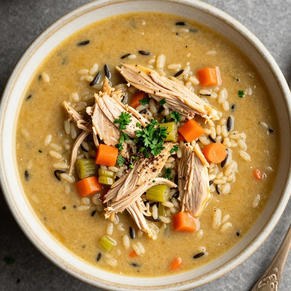 Hearty Slow Cooker Chicken and Wild Rice Soup