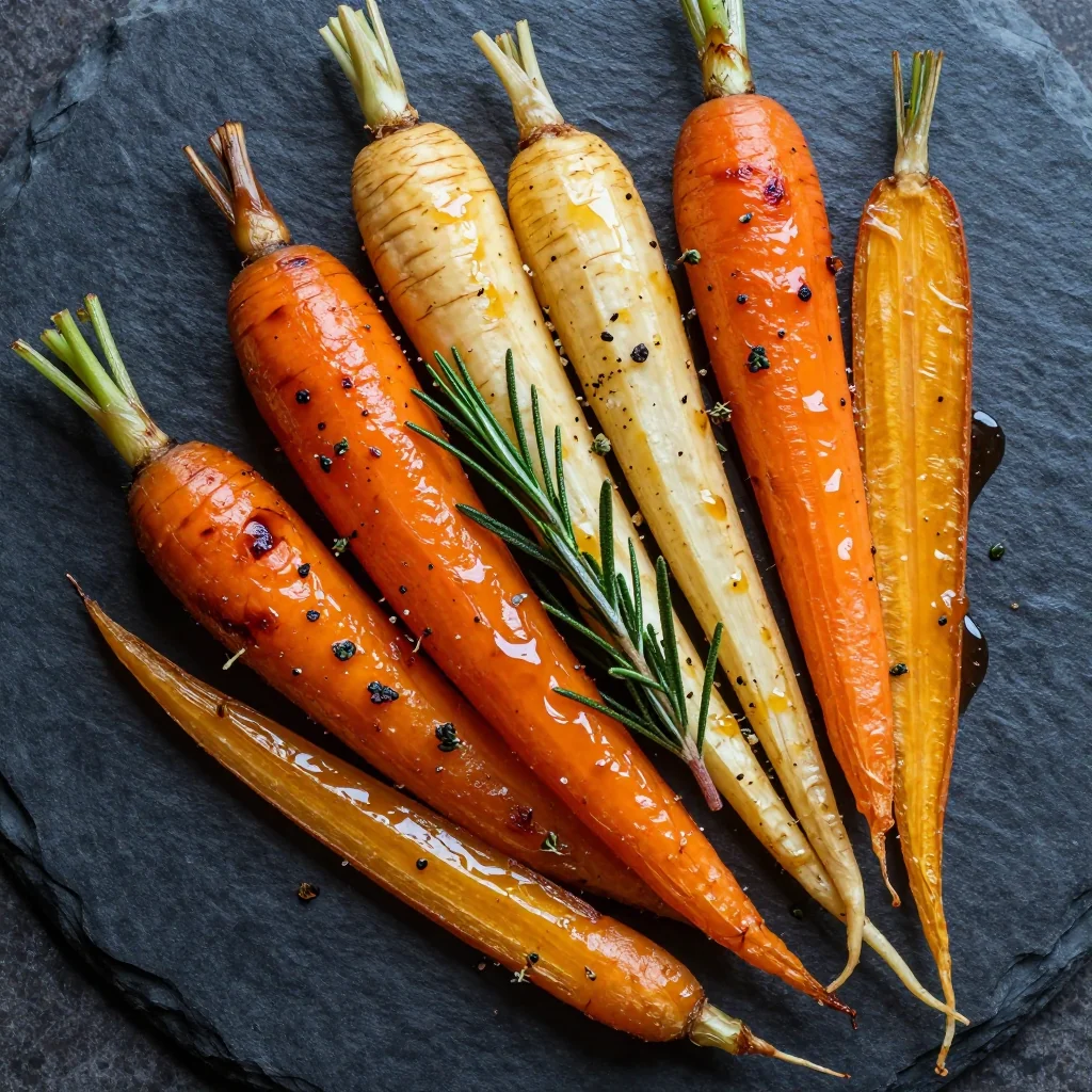 herbroasted carrots and parsnips with maple glaze for seasonal sides