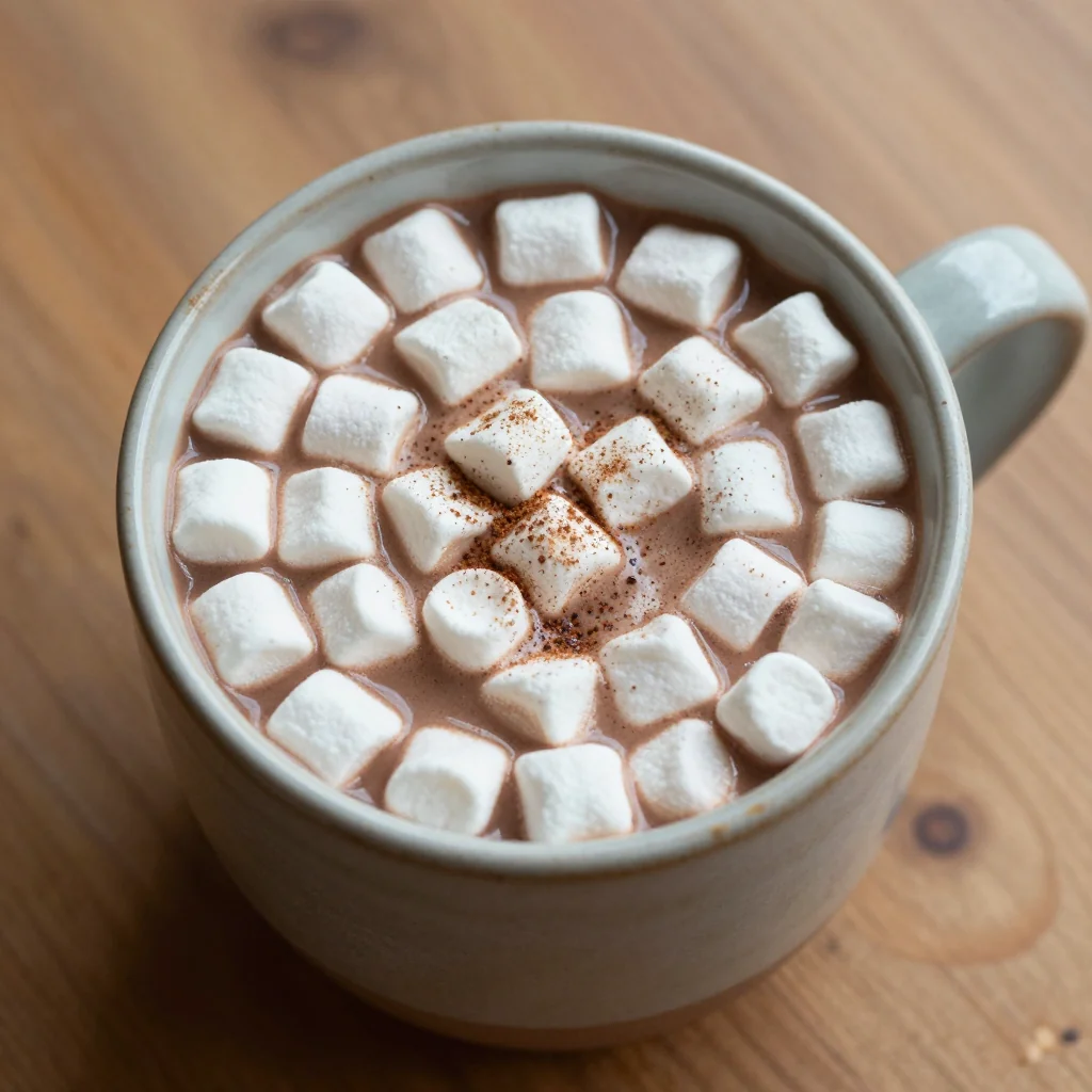 homemade spiced hot cocoa mix with mini marshmallows for winter warmth