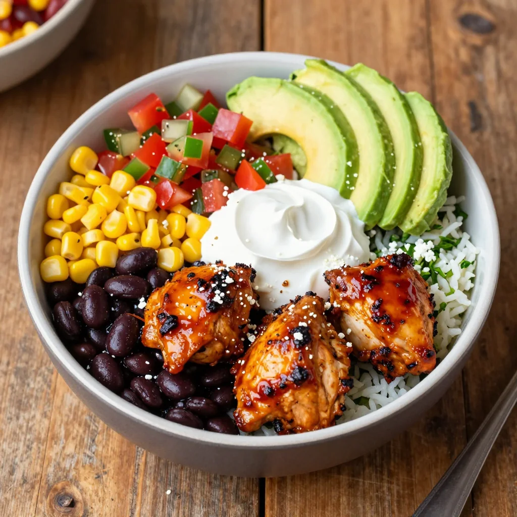 Meal Prep Mexican Chicken Bowls with Corn and Beans