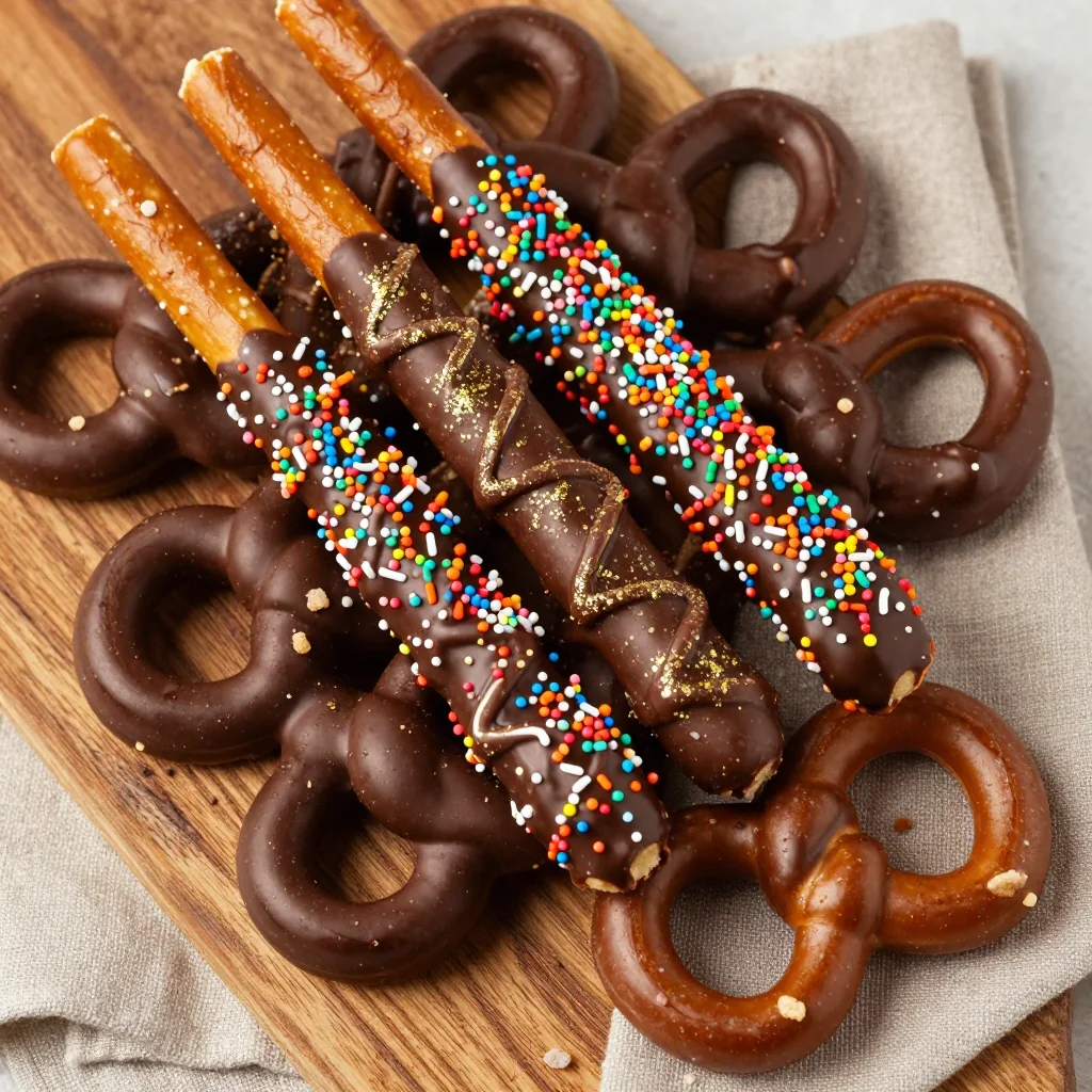 New Year’s Day Chocolate Covered Pretzels