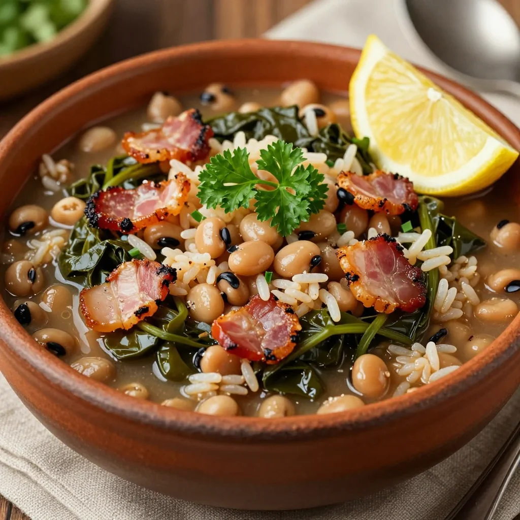 New Year’s Day Hoppin’ John Black Eyed Pea Stew