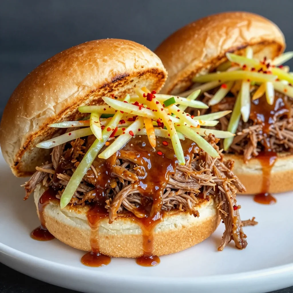 NFL Playoff Pulled Pork Sliders with a Sweet and Spicy Kick