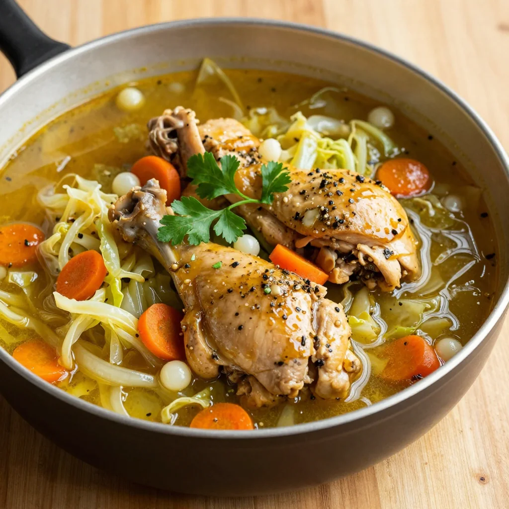 one pot chicken and cabbage stew for budget friendly family meals