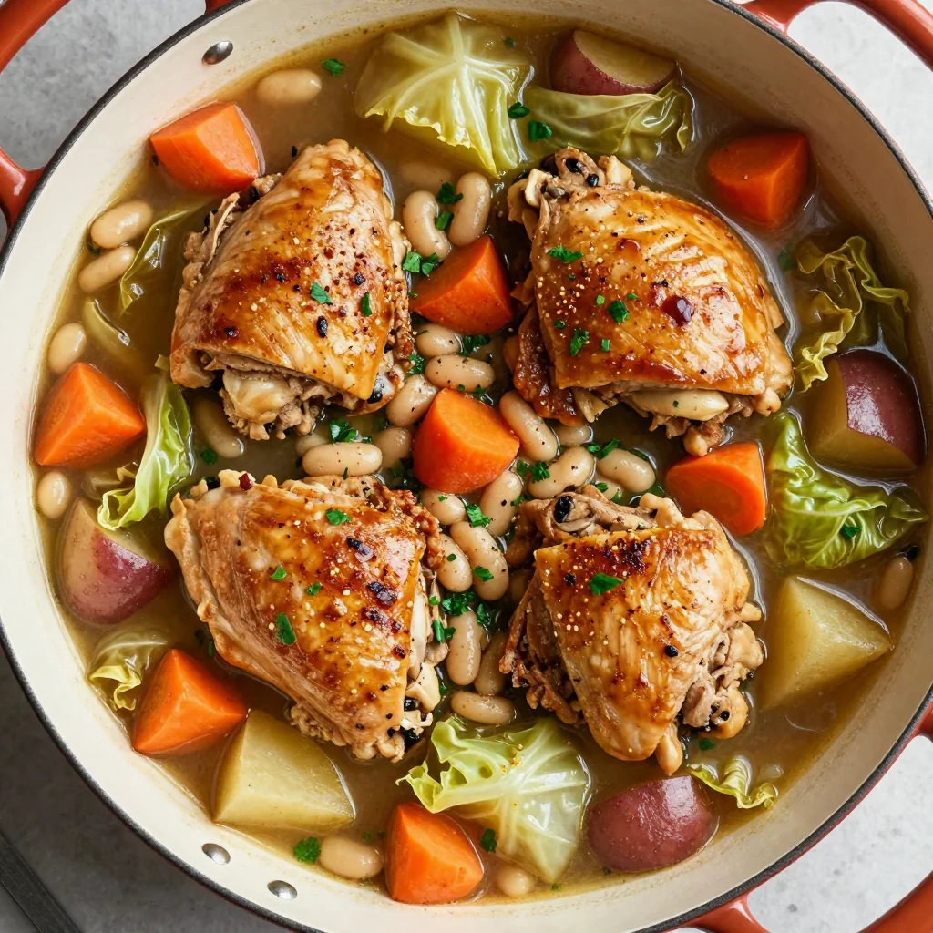 one pot chicken and cabbage stew for budget friendly family meals