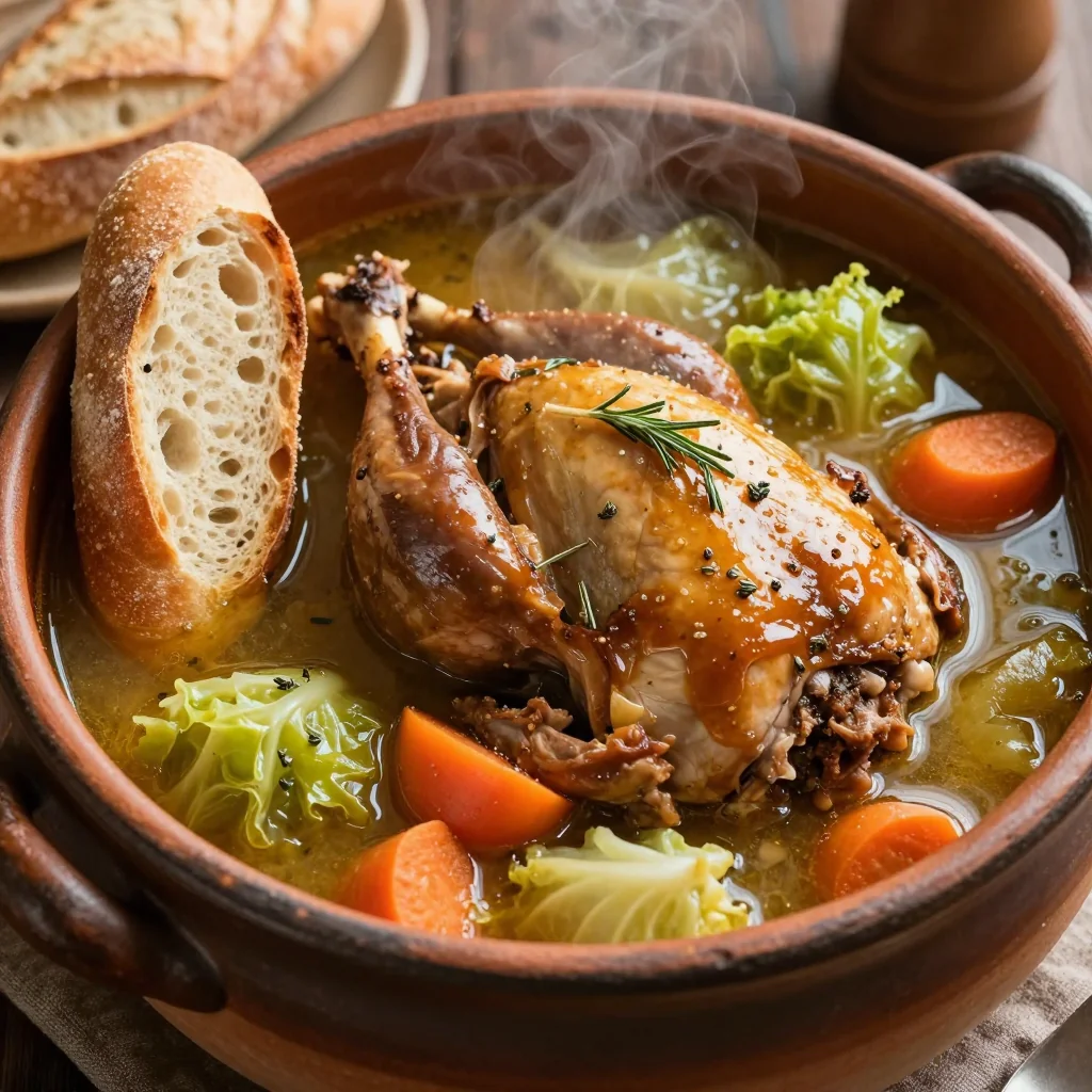 onepot garlic and herb turkey stew with cabbage for cold days