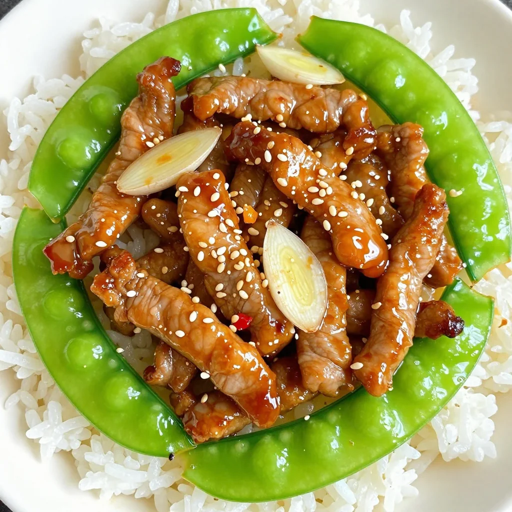 Quick Pork and Snow Pea Stir-Fry with Ginger and Garlic