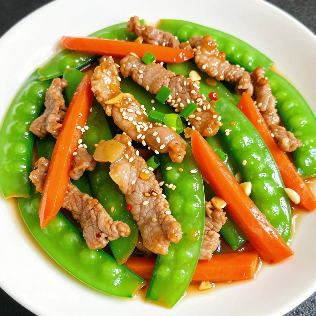 Quick Pork and Snow Pea Stir-Fry with Ginger and Garlic