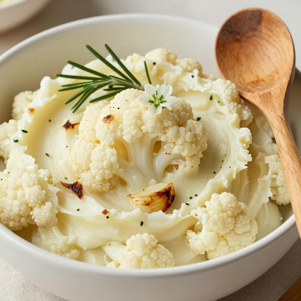 Roasted Garlic & Herb Mashed Cauliflower