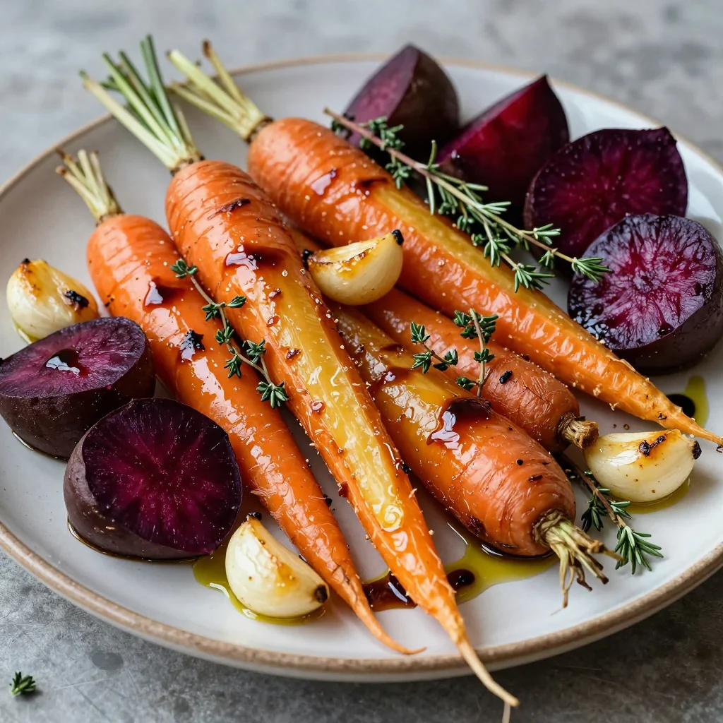 roasted root vegetable medley with garlic and balsamic for winter dinners