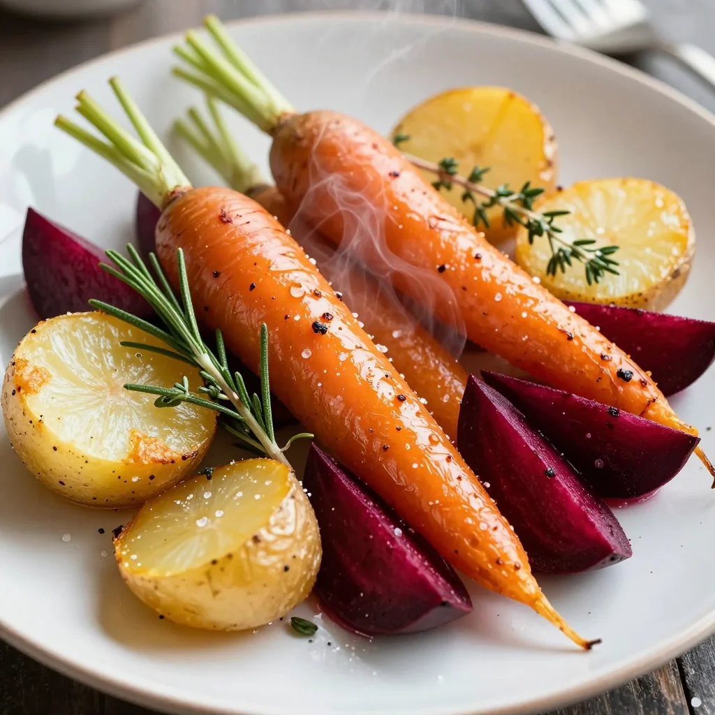 savory herb and garlic roasted root vegetables for cozy family meals