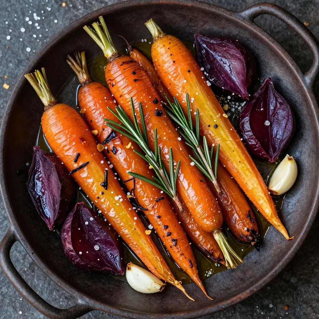 savory roasted root vegetable medley with garlic and rosemary for dinners