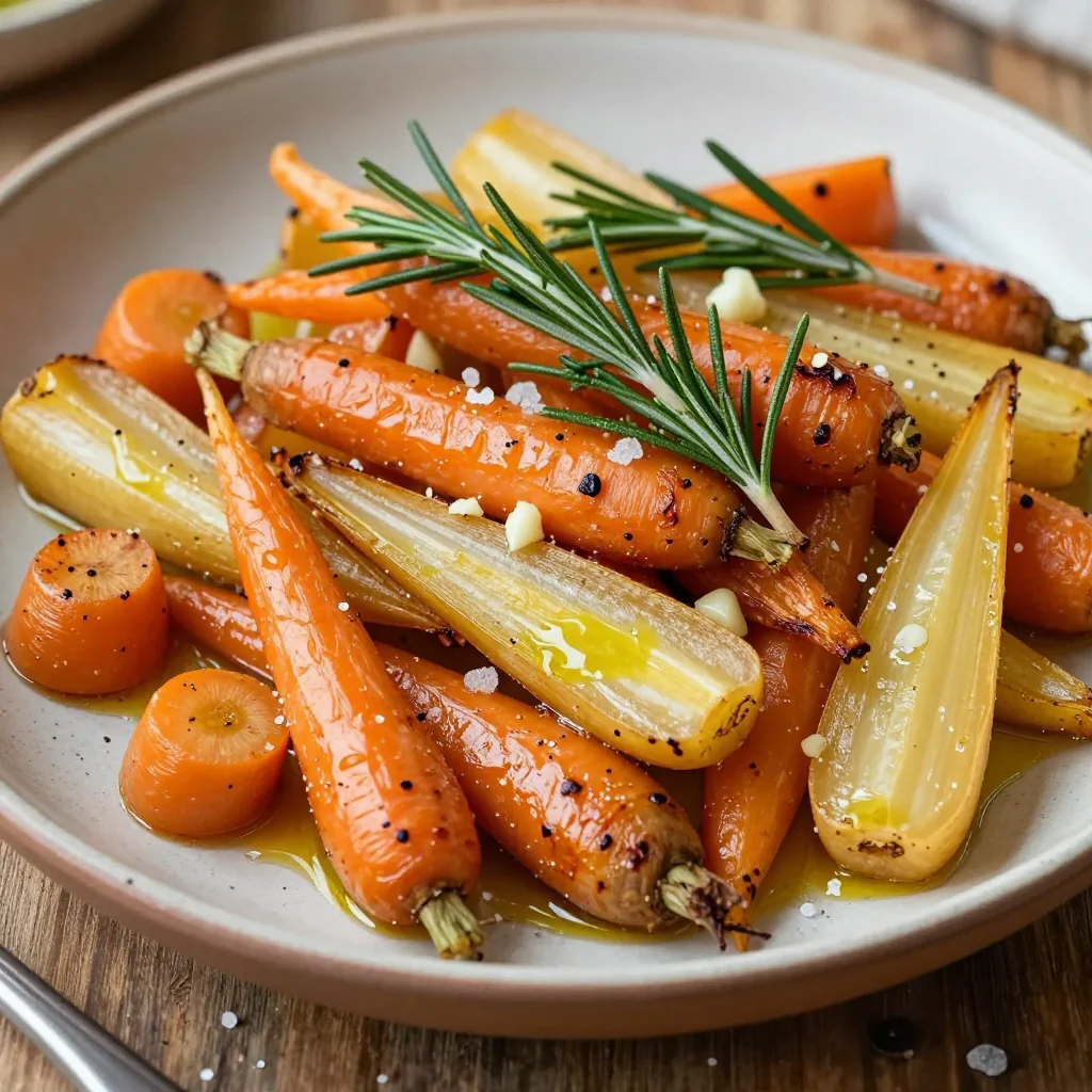 savory roasted root vegetable medley with garlic and rosemary for dinners