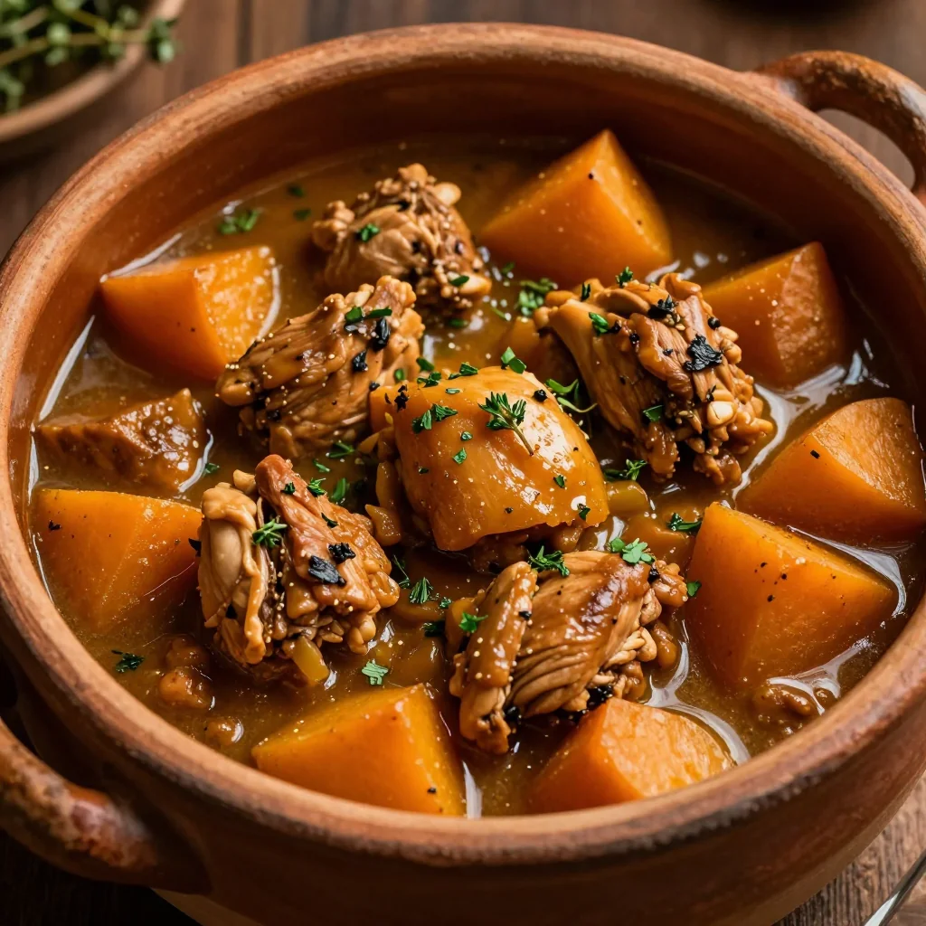 slow cooker chicken and sweet potato stew for healthy winter comfort