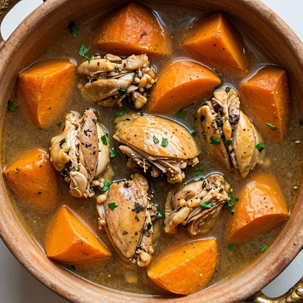 slow cooker chicken and sweet potato stew for healthy winter comfort