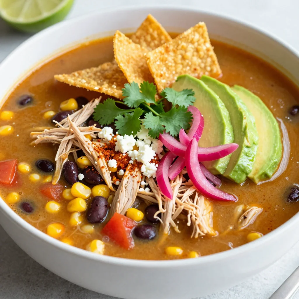 Slow Cooker Chicken and Tortilla Soup for MLK Day