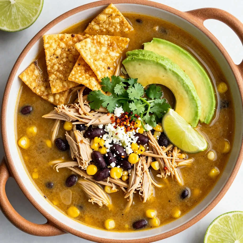Slow Cooker Chicken and Tortilla Soup for MLK Day