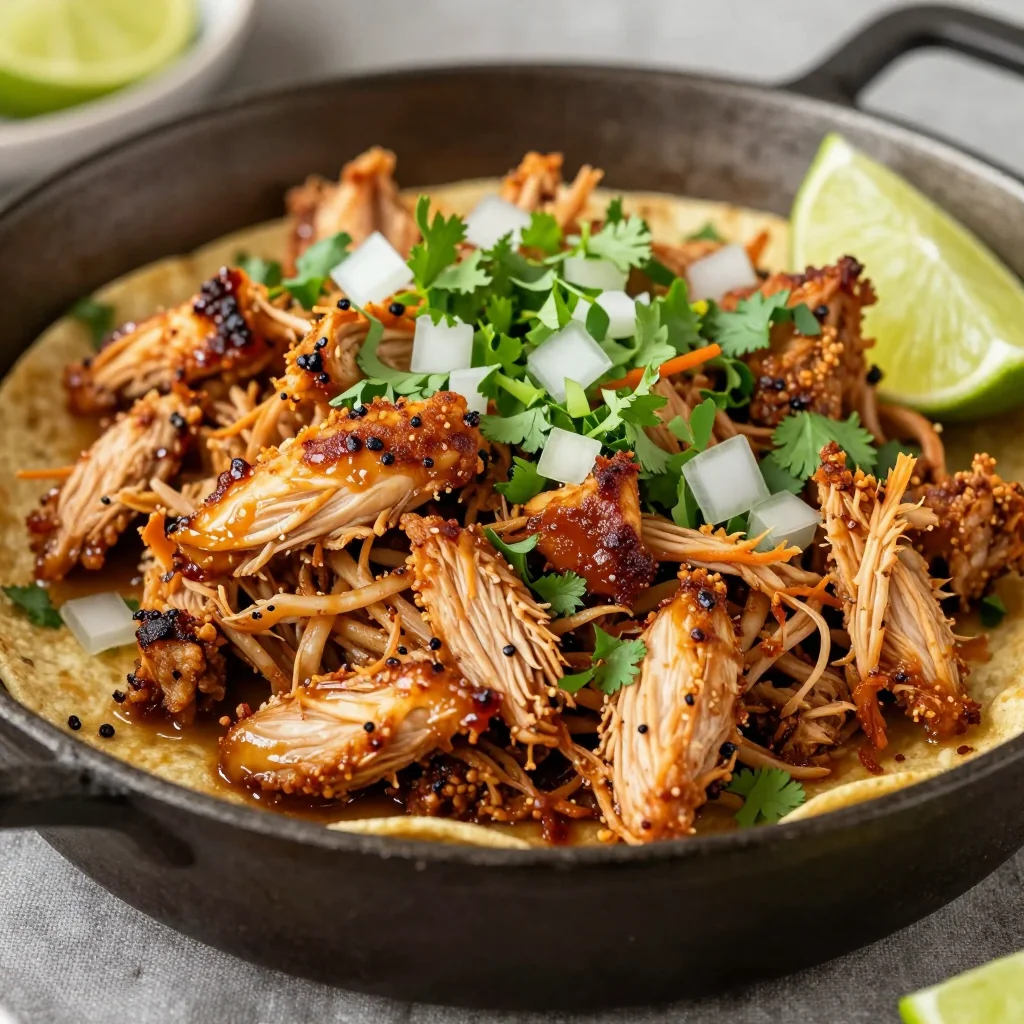 Slow Cooker Chicken Carnitas for Taco Night