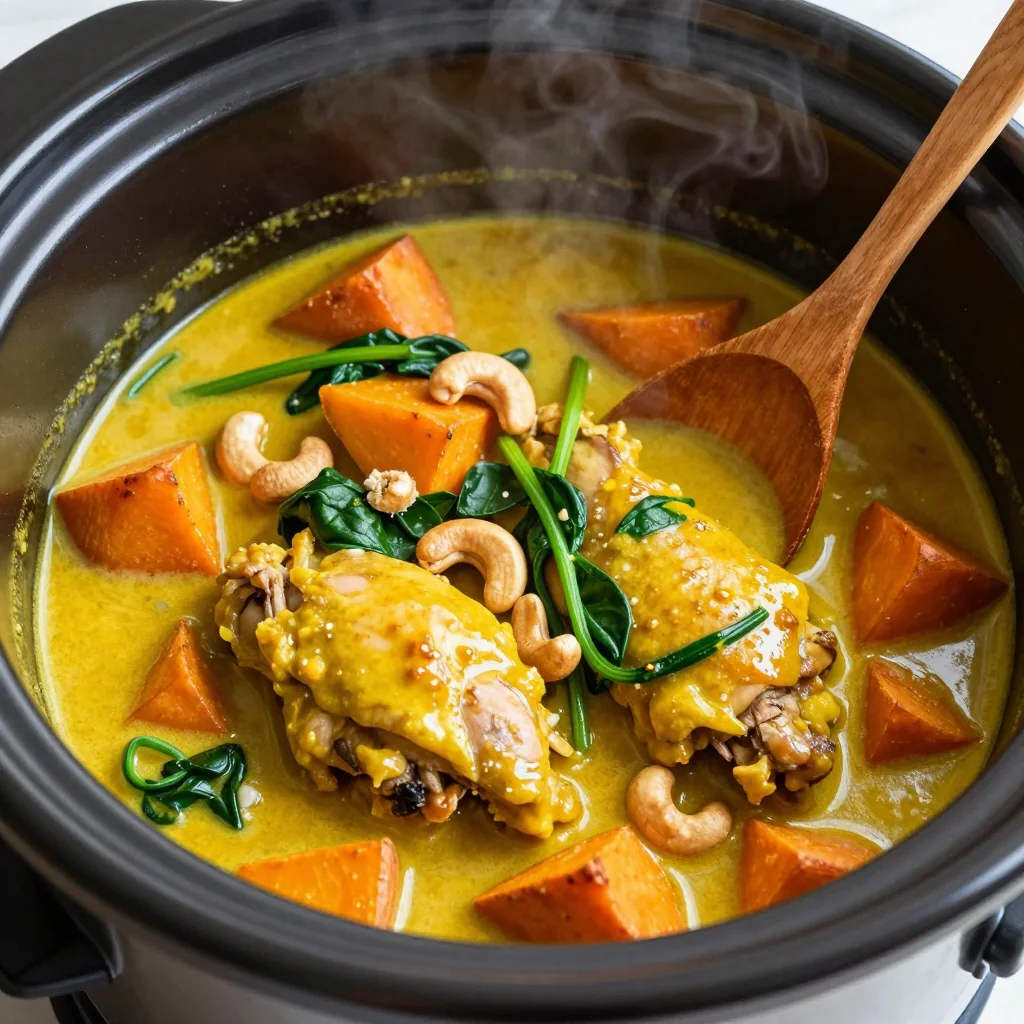 Slow Cooker Chicken Curry for New Year Meal Prep