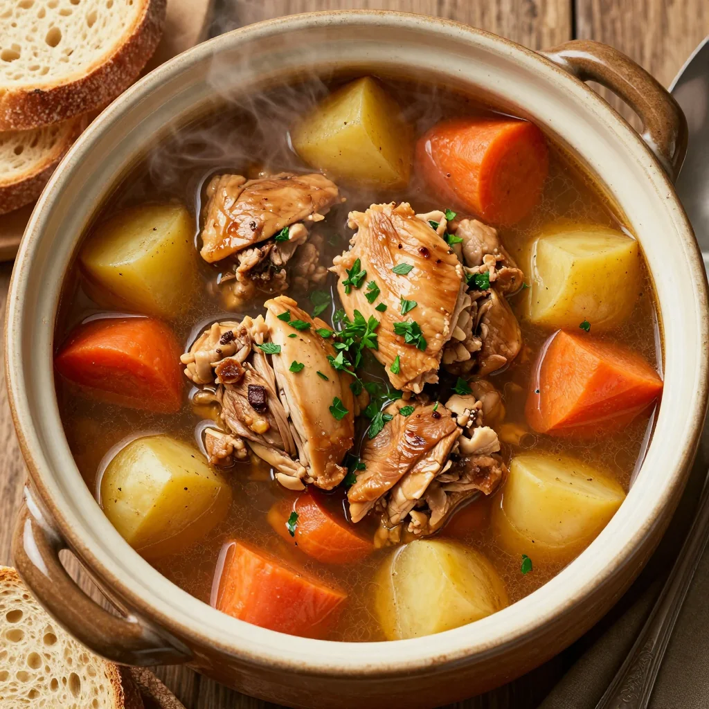 Slow Cooker Chicken Stew for NFL Playoff Warmth
