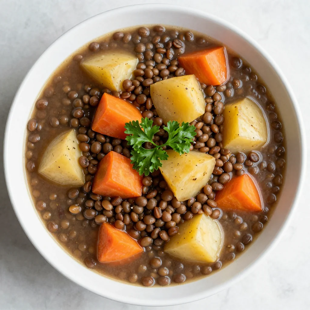 slow cooker lentil and root vegetable stew for easy january suppers