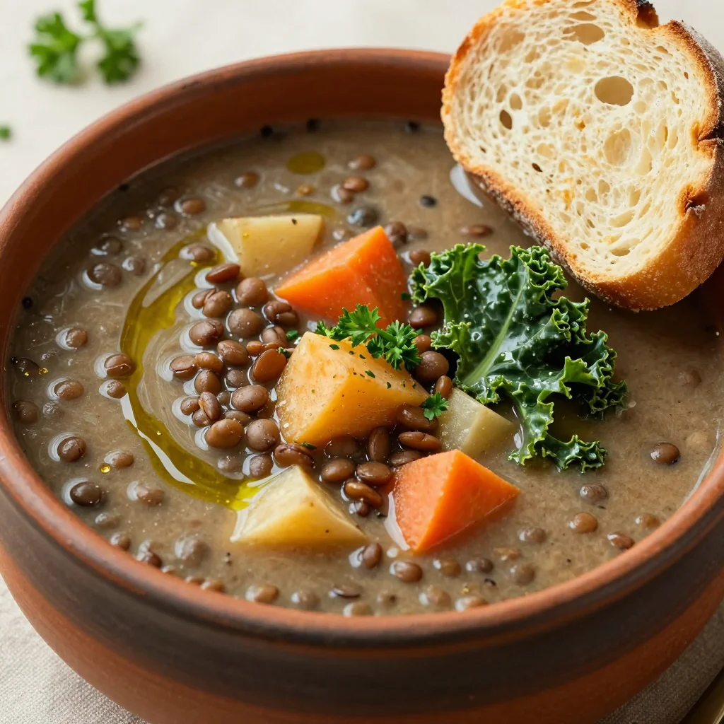 slow cooker lentil and winter vegetable soup for hearty january family dinners