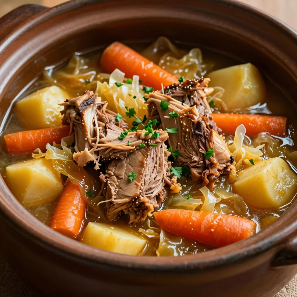 slow cooker turkey and cabbage stew for nourishing family meals