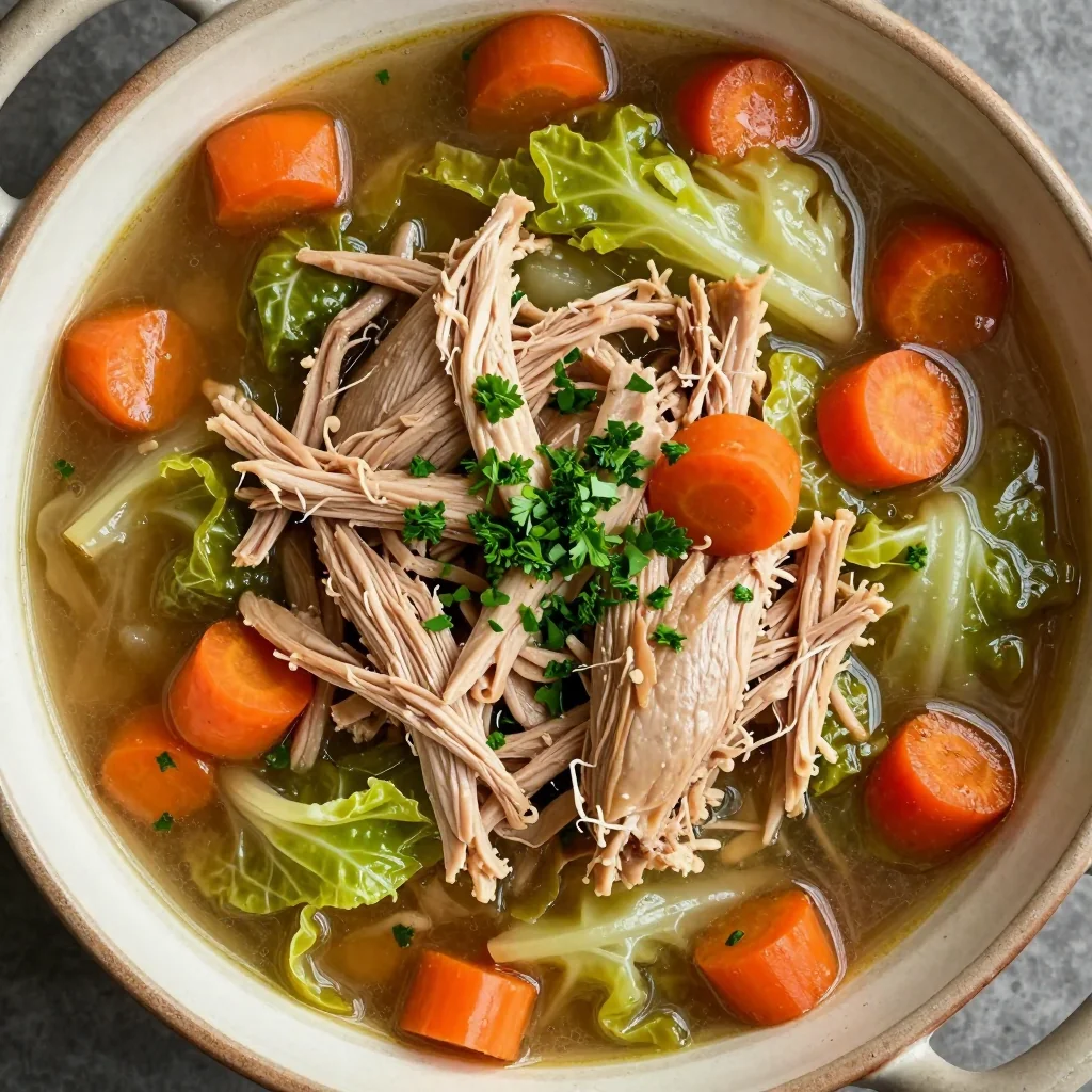 slow cooker turkey and cabbage stew for nourishing family meals