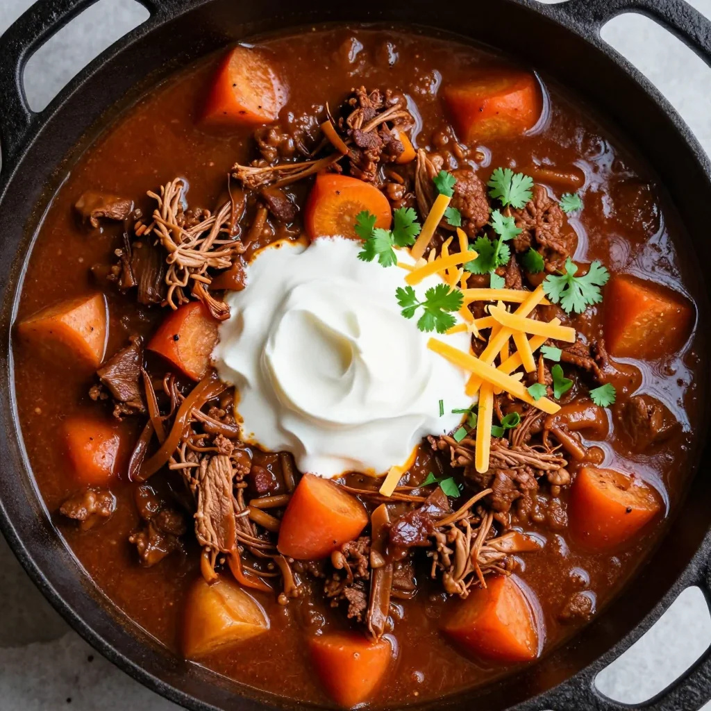 slow cooker turkey and root vegetable chili for cold winter dinners
