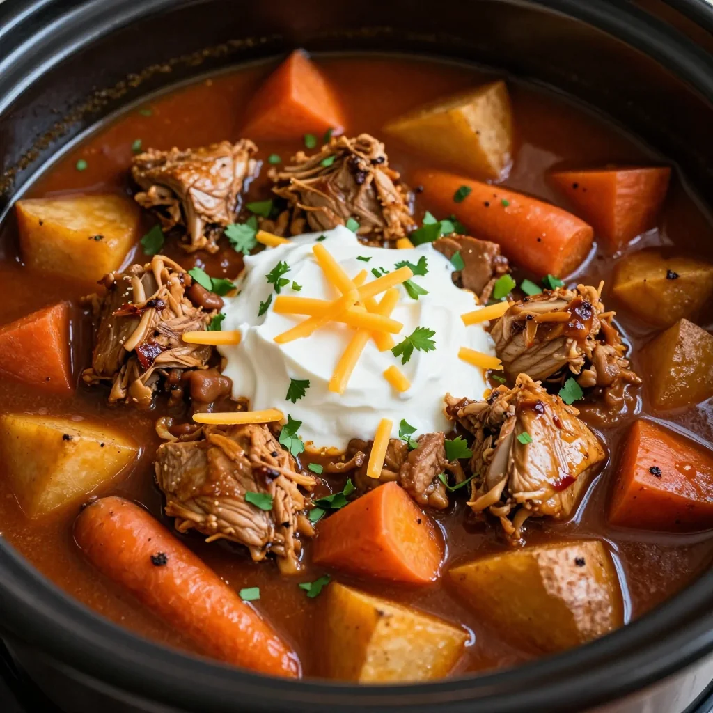 slow cooker turkey and root vegetable chili for cold winter dinners